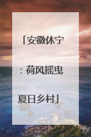 安徽休宁：荷风摇曳夏日乡村