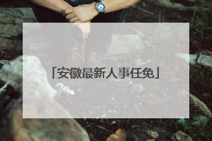 安徽最新人事任免