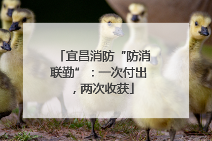 宜昌消防“防消联勤”：一次付出，两次收获