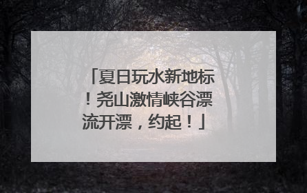 夏日玩水新地标！尧山激情峡谷漂流开漂，约起！