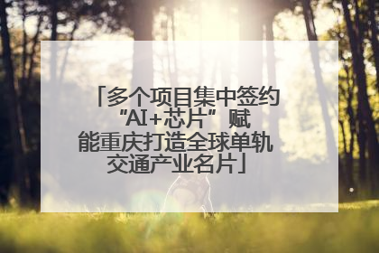 多个项目集中签约 “AI+芯片”赋能重庆打造全球单轨交通产业名片