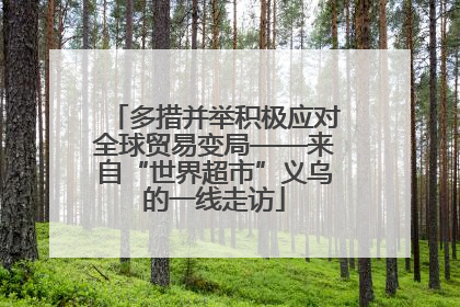 多措并举积极应对全球贸易变局——来自“世界超市”义乌的一线走访