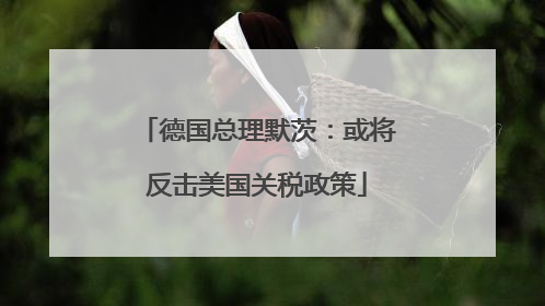 德国总理默茨：或将反击美国关税政策