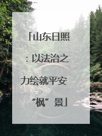 山东日照：以法治之力绘就平安“枫”景