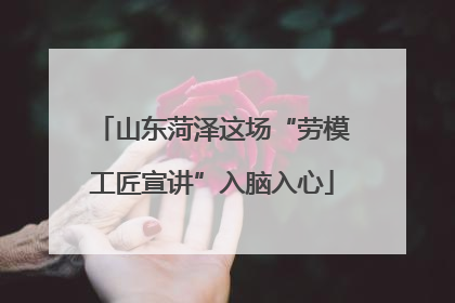 山东菏泽这场“劳模工匠宣讲”入脑入心