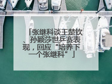 张继科谈王楚钦、孙颖莎世乒赛表现，回应“培养下一个张继科”