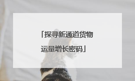 探寻新通道货物运量增长密码