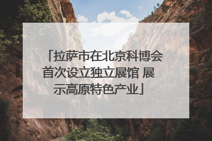 拉萨市在北京科博会首次设立独立展馆 展示高原特色产业