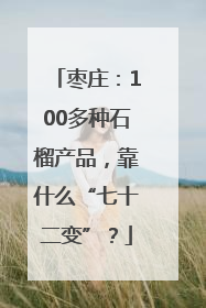 枣庄：100多种石榴产品，靠什么“七十二变”？