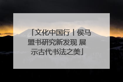 文化中国行丨侯马盟书研究新发现 展示古代书法之美