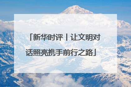 新华时评丨让文明对话照亮携手前行之路
