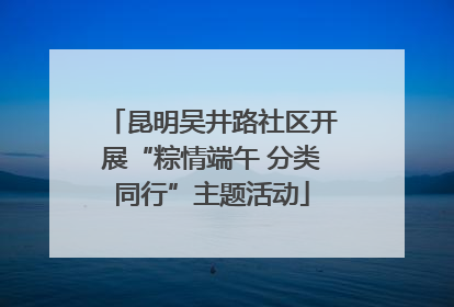 昆明吴井路社区开展“粽情端午 分类同行”主题活动
