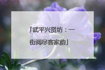武平兴贤坊：一街阅尽客家韵