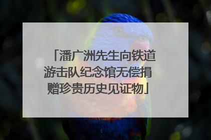 潘广洲先生向铁道游击队纪念馆无偿捐赠珍贵历史见证物