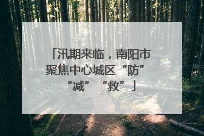 汛期来临，南阳市聚焦中心城区“防”“减”“救”