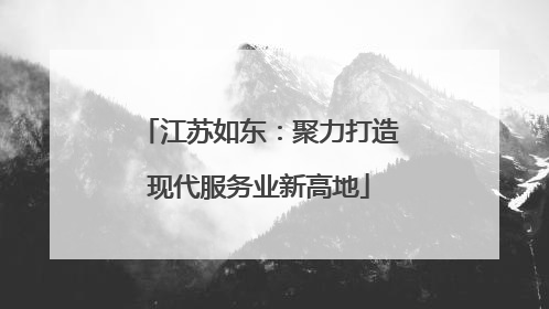 江苏如东：聚力打造现代服务业新高地