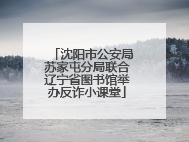 沈阳市公安局苏家屯分局联合辽宁省图书馆举办反诈小课堂