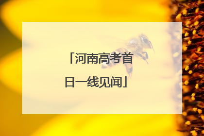 河南高考首日一线见闻