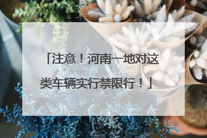 注意！河南一地对这类车辆实行禁限行！