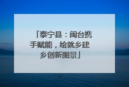 泰宁县：闽台携手赋能，绘就乡建乡创新图景