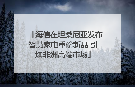 海信在坦桑尼亚发布智慧家电重磅新品 引爆非洲高端市场