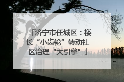 济宁市任城区：楼长“小齿轮”转动社区治理“大引擎”