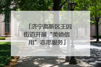 济宁高新区王因街道开展“美德信用”志愿服务