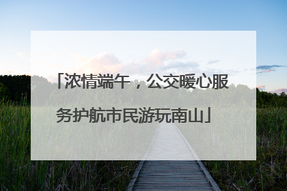 浓情端午，公交暖心服务护航市民游玩南山
