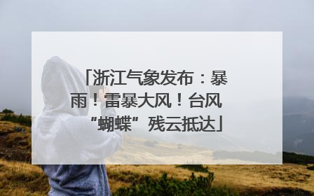 浙江气象发布：暴雨！雷暴大风！台风“蝴蝶”残云抵达