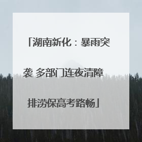 湖南新化：暴雨突袭 多部门连夜清障排涝保高考路畅