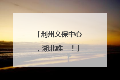荆州文保中心，湖北唯一！