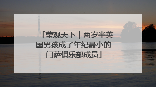 莹观天下｜两岁半英国男孩成了年纪最小的门萨俱乐部成员