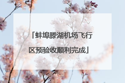 蚌埠滕湖机场飞行区预验收顺利完成