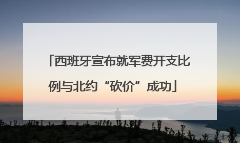 西班牙宣布就军费开支比例与北约“砍价”成功