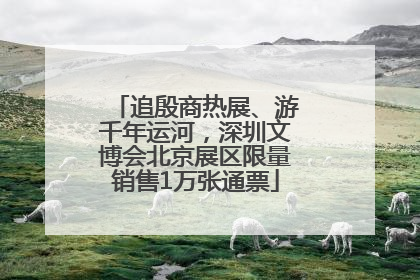 追殷商热展、游千年运河，深圳文博会北京展区限量销售1万张通票