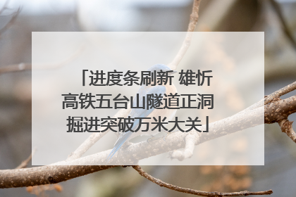 进度条刷新 雄忻高铁五台山隧道正洞掘进突破万米大关