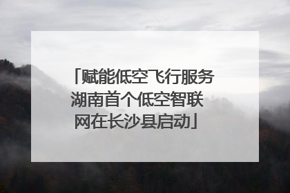 赋能低空飞行服务 湖南首个低空智联网在长沙县启动