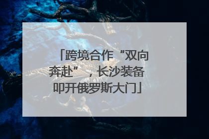 跨境合作“双向奔赴”，长沙装备叩开俄罗斯大门
