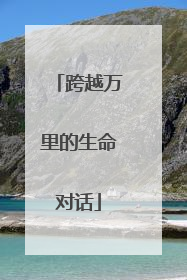 跨越万里的生命对话