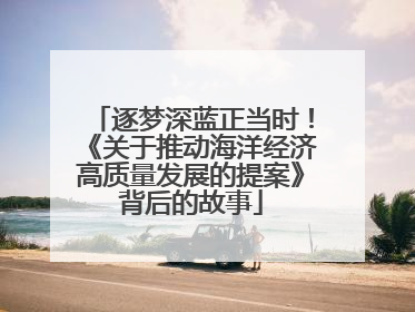逐梦深蓝正当时！《关于推动海洋经济高质量发展的提案》背后的故事