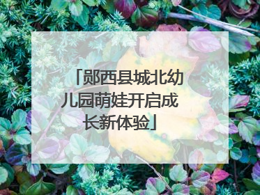 郧西县城北幼儿园萌娃开启成长新体验