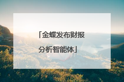 金蝶发布财报分析智能体