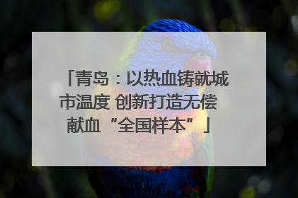 青岛：以热血铸就城市温度 创新打造无偿献血“全国样本”