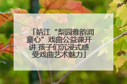 靖江“梨园雅韵润童心”戏曲公益课开讲 孩子们沉浸式感受戏曲艺术魅力