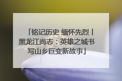 铭记历史 缅怀先烈丨黑龙江尚志：英雄之城书写山乡巨变新故事