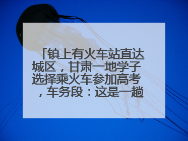 镇上有火车站直达城区，甘肃一地学子选择乘火车参加高考，车务段：这是一趟逐梦列车