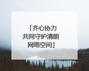 齐心协力 共同守护清朗网络空间