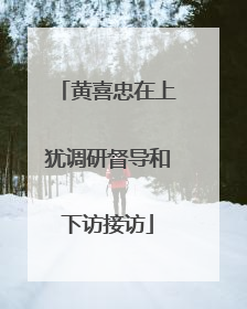 黄喜忠在上犹调研督导和下访接访