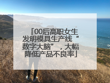 00后高职女生发明模具生产线“数字大脑”，大幅降低产品不良率