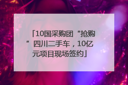 10国采购团“抢购”四川二手车，10亿元项目现场签约